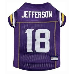 NWT Pets First NFLPA Justin Jefferson Dog & Cat Jersey, Small
